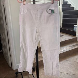 Tribal Flatten It White Capri Pants | Size 4